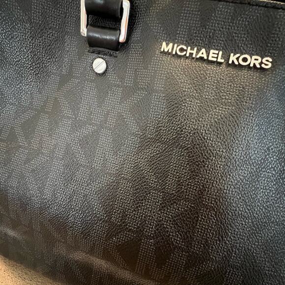 Michael Kors Sutton Satchel Classic Dark Brown/Black with Logo - Picture 5 of 12